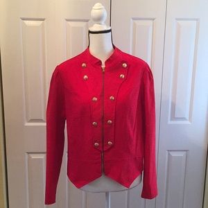 Military-Style Red Jacket